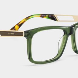 Morgan Green Rectangle Glasses5