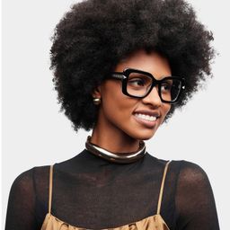 Neon Black Square Glasses1