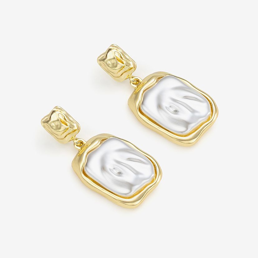 Vintage High-Grade Geometric Gold Earrings