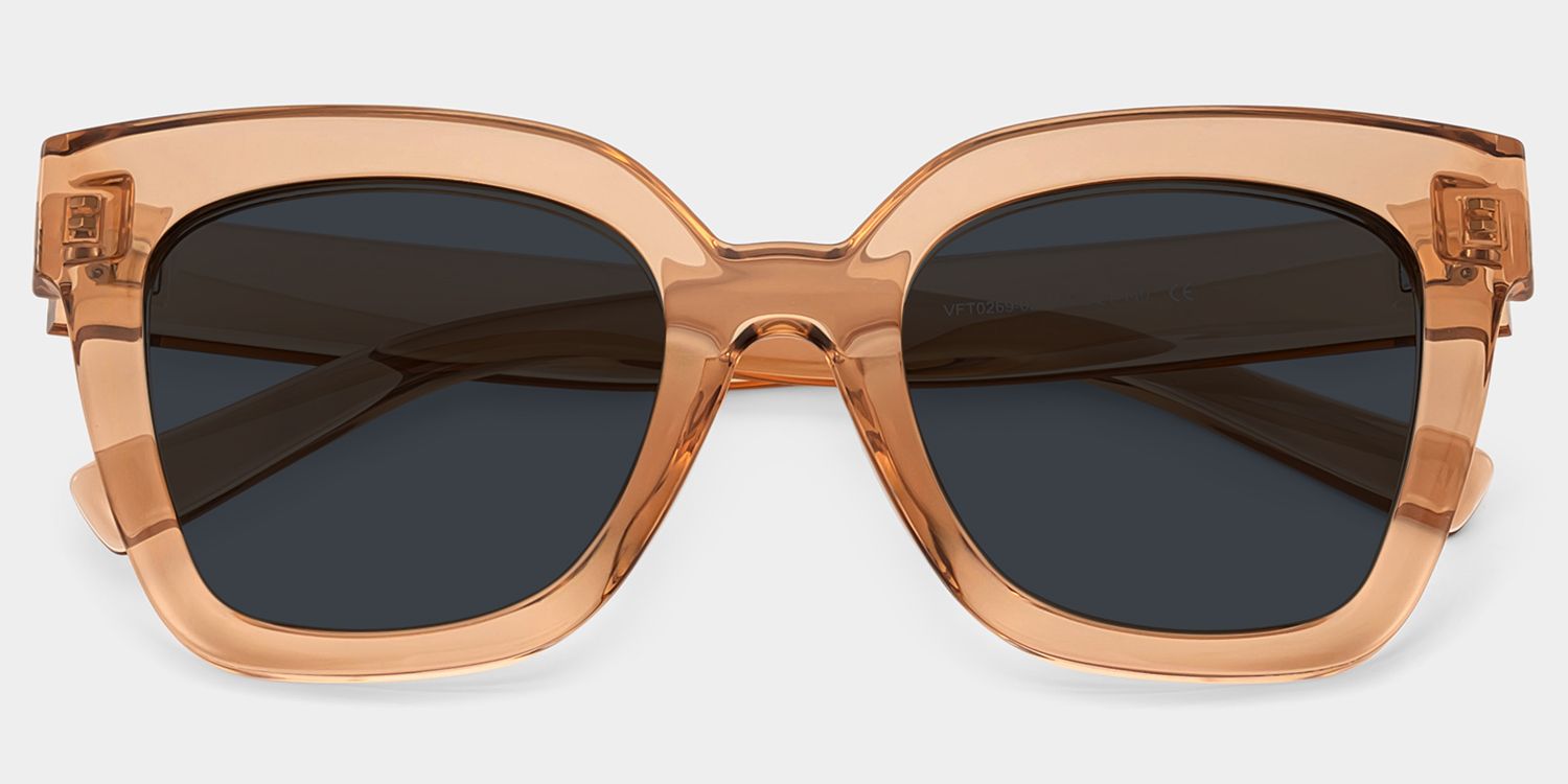 Malcolm Square Beige Sunglasses for Women & Men | ZEELOOL1