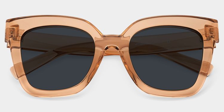 Malcolm Beige Square Sunglasses
