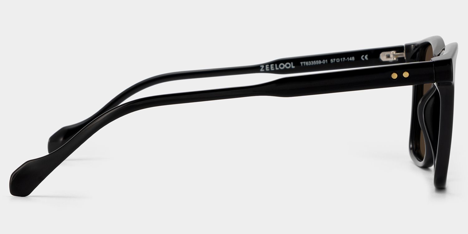 Burgos Black Square Polarized Sunglasses for Driving | ZEELOOL3