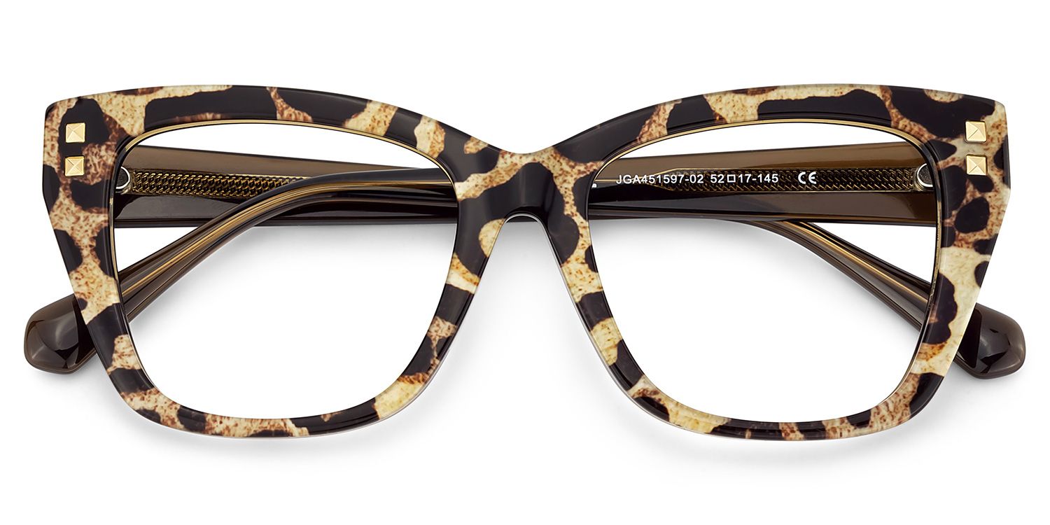Tessia Leopard Square Glasses Women's Glasses | Zeelool3