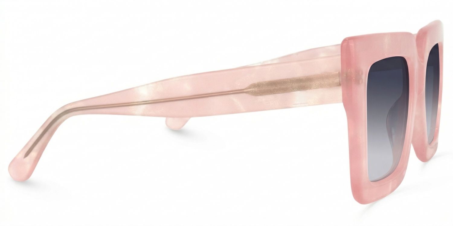 Brandon Pink Square Polarized Sunglasses for Driving | ZEELOOL3
