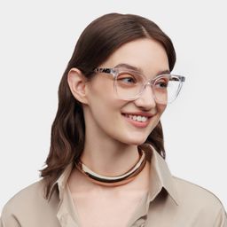Sage Clear Rectangle Glasses1