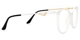 Chanty White Round Glasses2