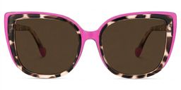 Fenn Pink Tortoise Cat eye Sunglasses0