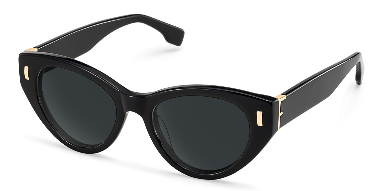 Azura Cat Eye Black Prescription Sunglasses | ZEELOOL2