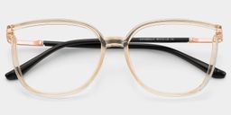 Annalisa Beige Square Glasses2