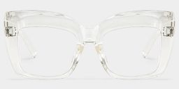 Alberta Clear Square Glasses0