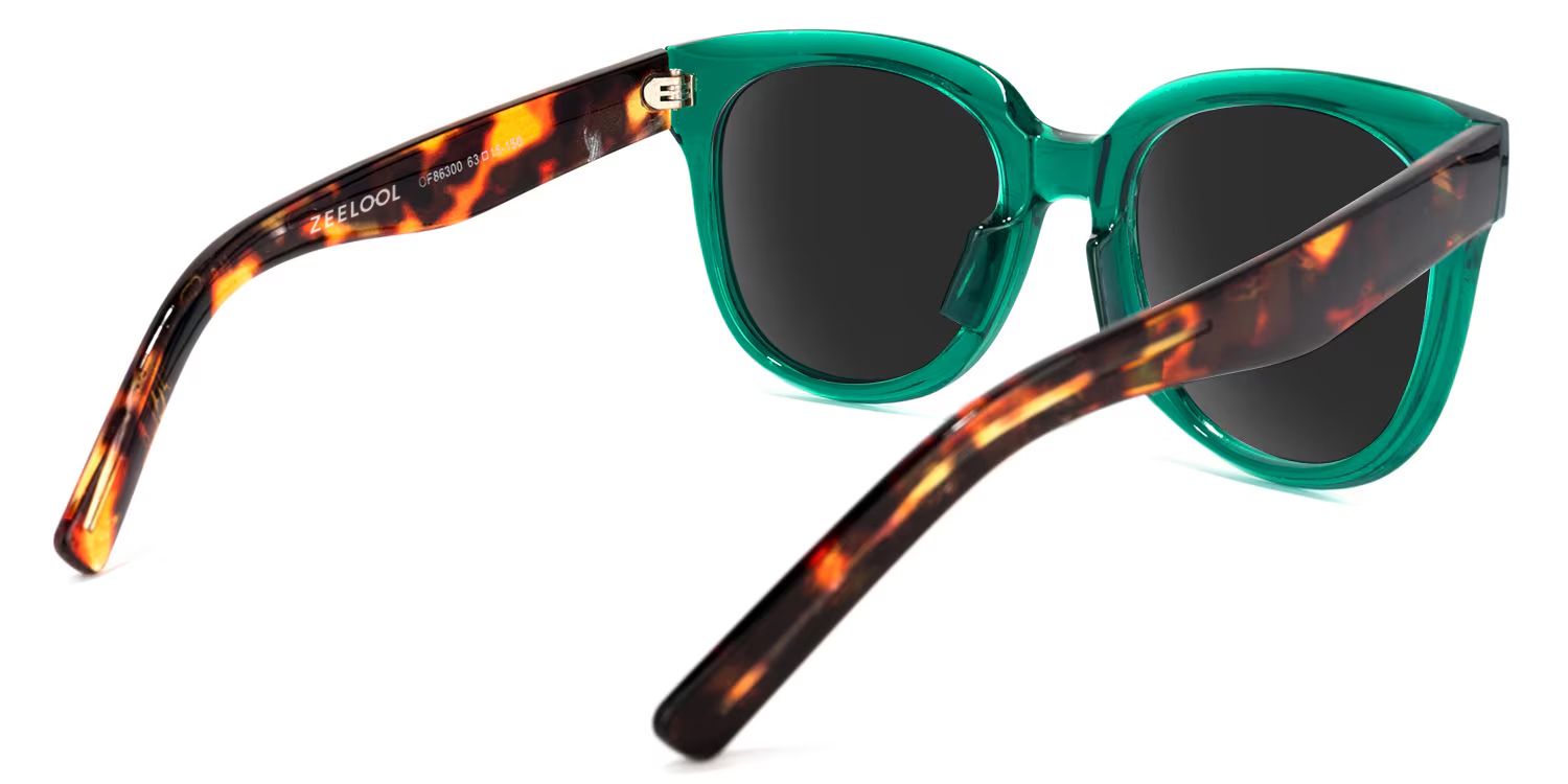 Harrell Square Green Frame Sunglasses Online Sale | ZEELOOL4
