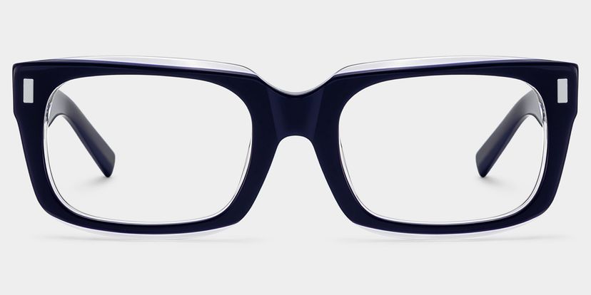 Fayssel Blue Rectangle Glasses