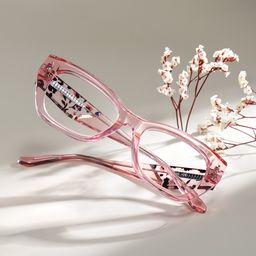 Skylar Clear Pink Butterfly Glasses3