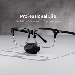 Harper Two-tone Rectangle Glasses0