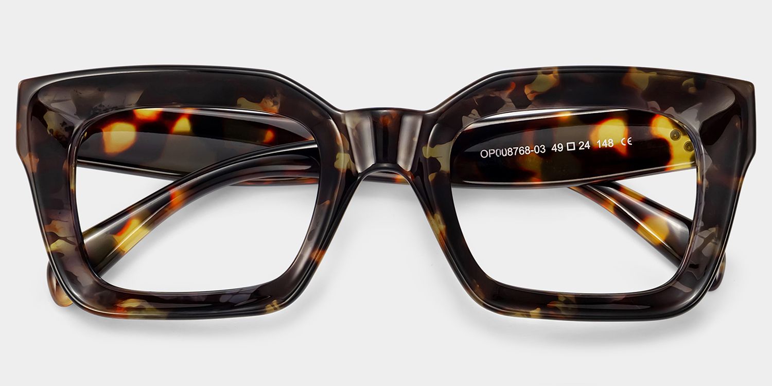 Nevaeh Square Tortoise Eyeglasses For Women and Men | ZEELOOL2
