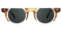 Mastin Brown Round Sunglasses0