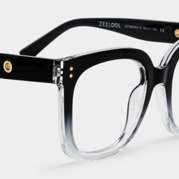 Ebony Black Clear Square Glasses5