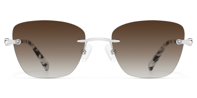 Seth Silver Rectangle Sunglasses