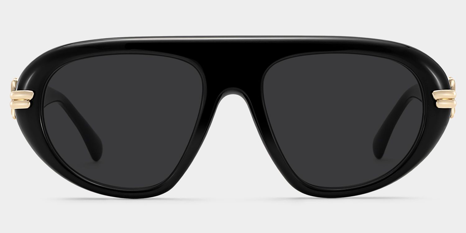 Buy Aveline Black Aviator Thin Frame Glasses Online | ZEELOOL0