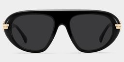 Aveline Black Aviator Sunglasses0