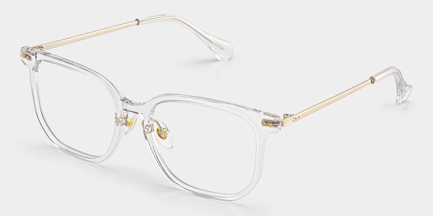 Eve Rectangle Thick Frame Glasses with Clear Color | ZEELOOL3