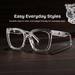 Ebony Clear Square Glasses0