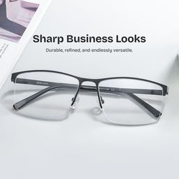 Graniela Black Rectangle Glasses0
