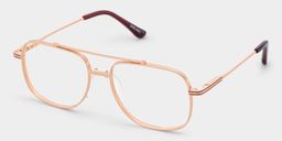 Poppy Rose Gold Aviator Glasses3