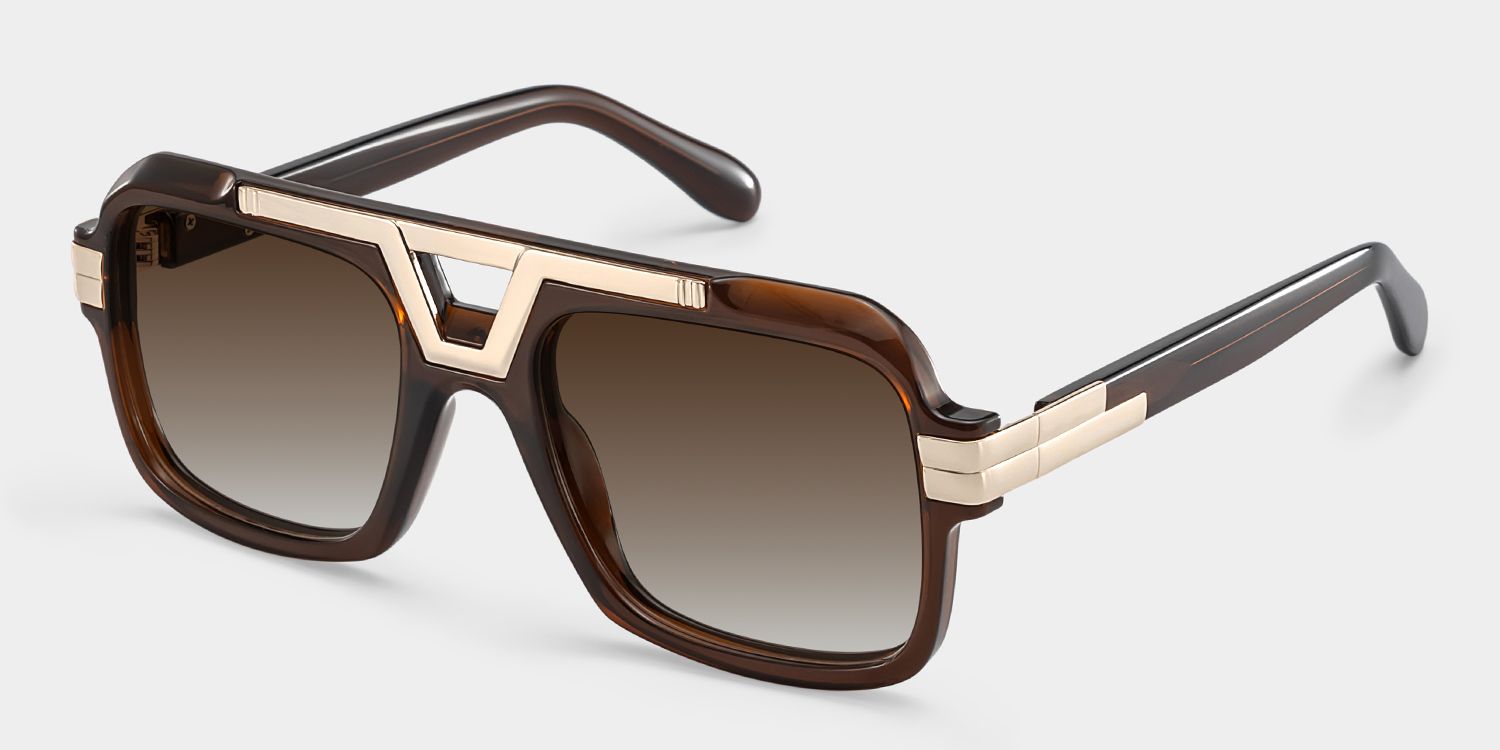 Croswell Mixed Brown Aviator Frame Sunglasses | ZEELOOL2