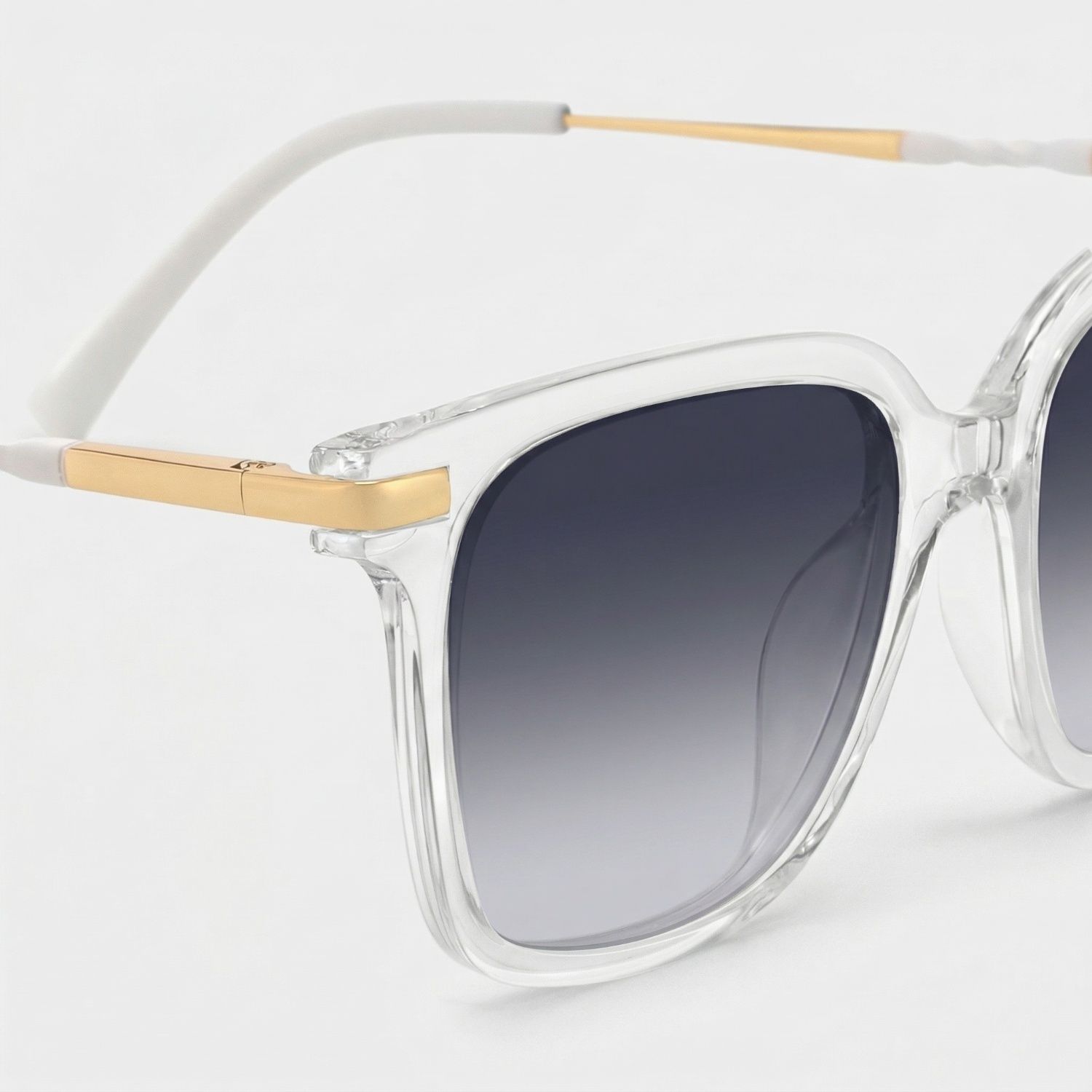 Jacqui Clear Rectangle Polarized Sunglasses for Driving | ZEELOOL4