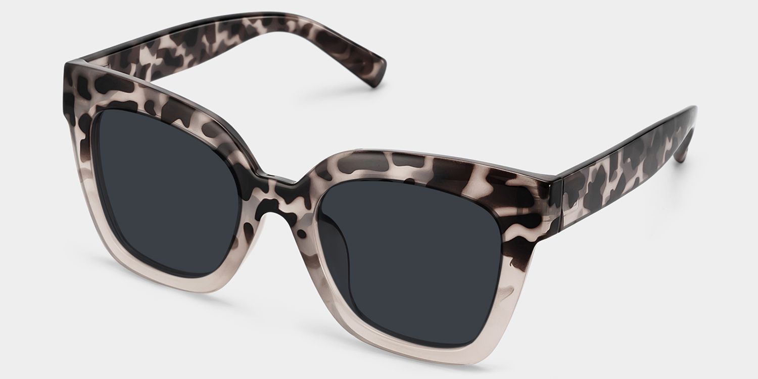 Malcolm Plastic Two-Tone Square Frame Sunglasses | ZEELOOL2