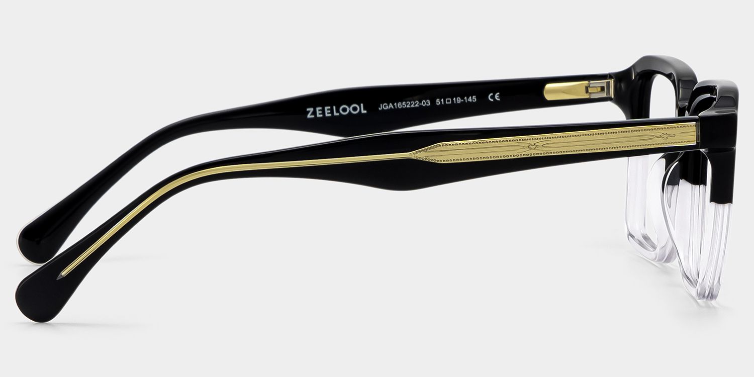 Vickerie Thin Black Clear Glasses in Square Design | Zeelool4