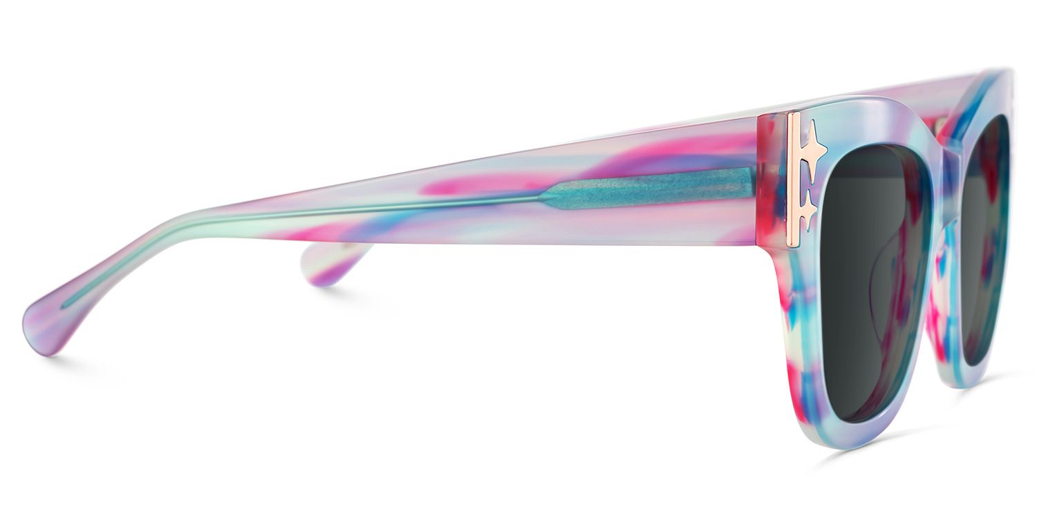 Minfia Square Blue Purple Sunglasses for Women & Men | ZEELOOL4