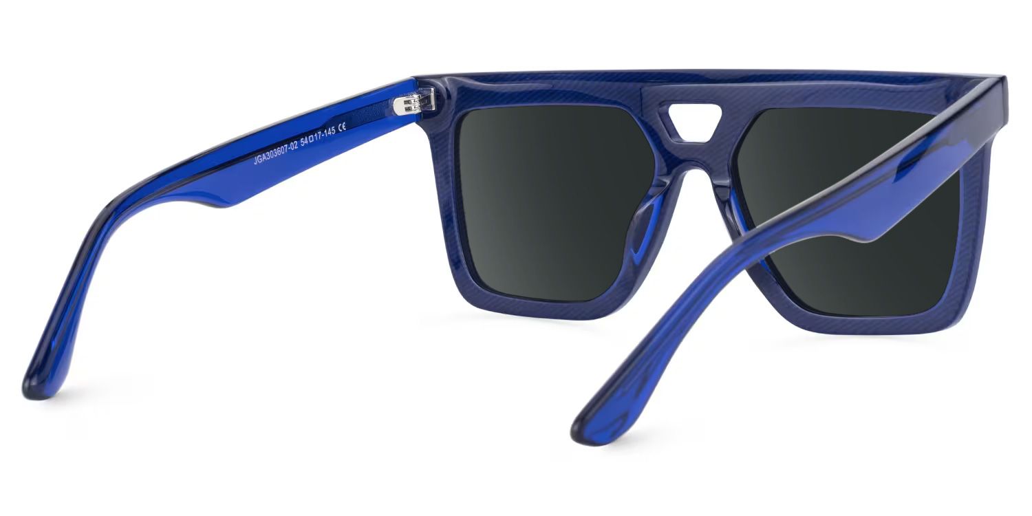 Rubin Square Style Denim Blue Frame Sunglasses | ZEELOOL3