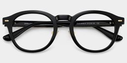 Frances Black Round Glasses2