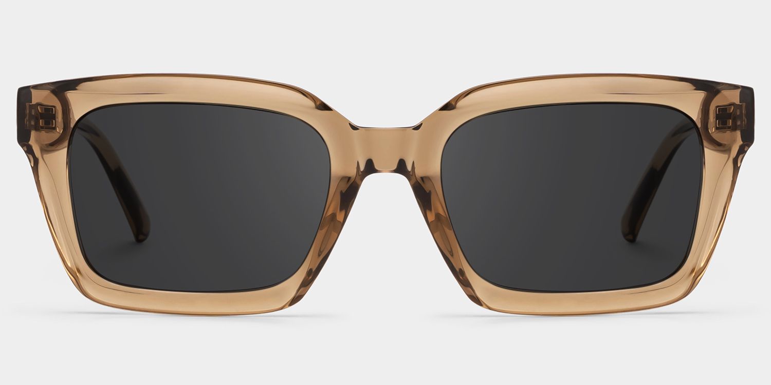 Grover Rectangle Beige Sunglasses for Women & Men | ZEELOOL0