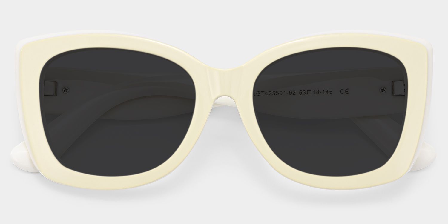 Rosie Cream White Butterfly Sunglasses to Frame Your Face | ZEELOOL3