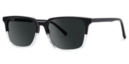 Barnhill Black-Clear Square Sunglasses1