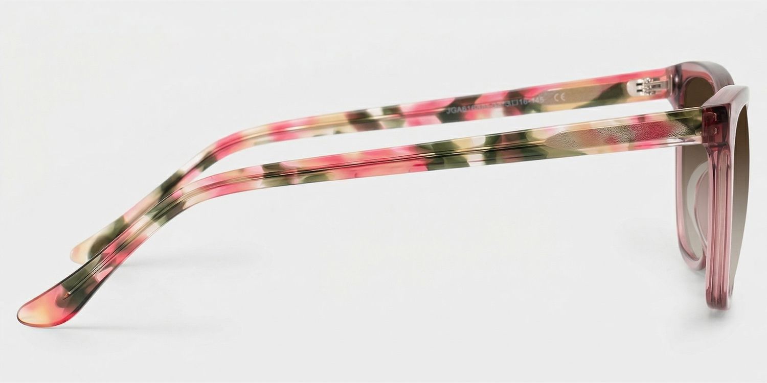 Faith Acetate Pink Rectangle Frame Sunglasses | ZEELOOL3