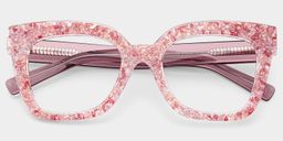 Renata Pink Square Glasses4