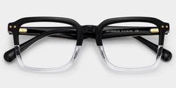 Vickerie Black Clear Rectangle Glasses2