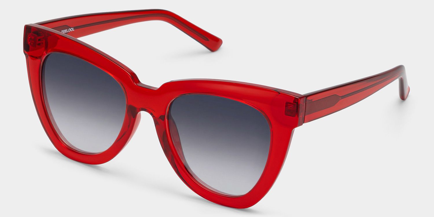 Yaser Cat Eye Style Red Frame Sunglasses | ZEELOOL2
