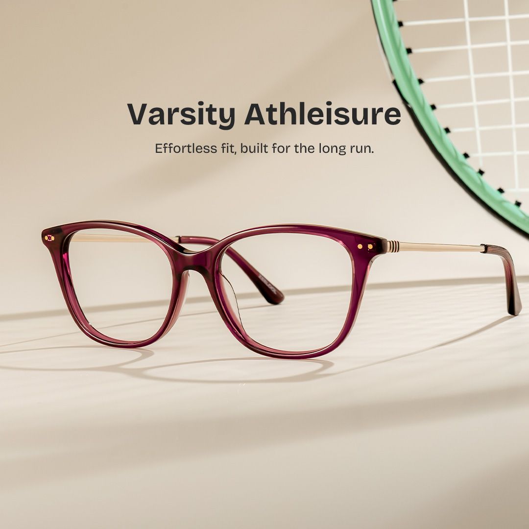 Finch Red Rectangle Glasses | Bold Campus Accent0
