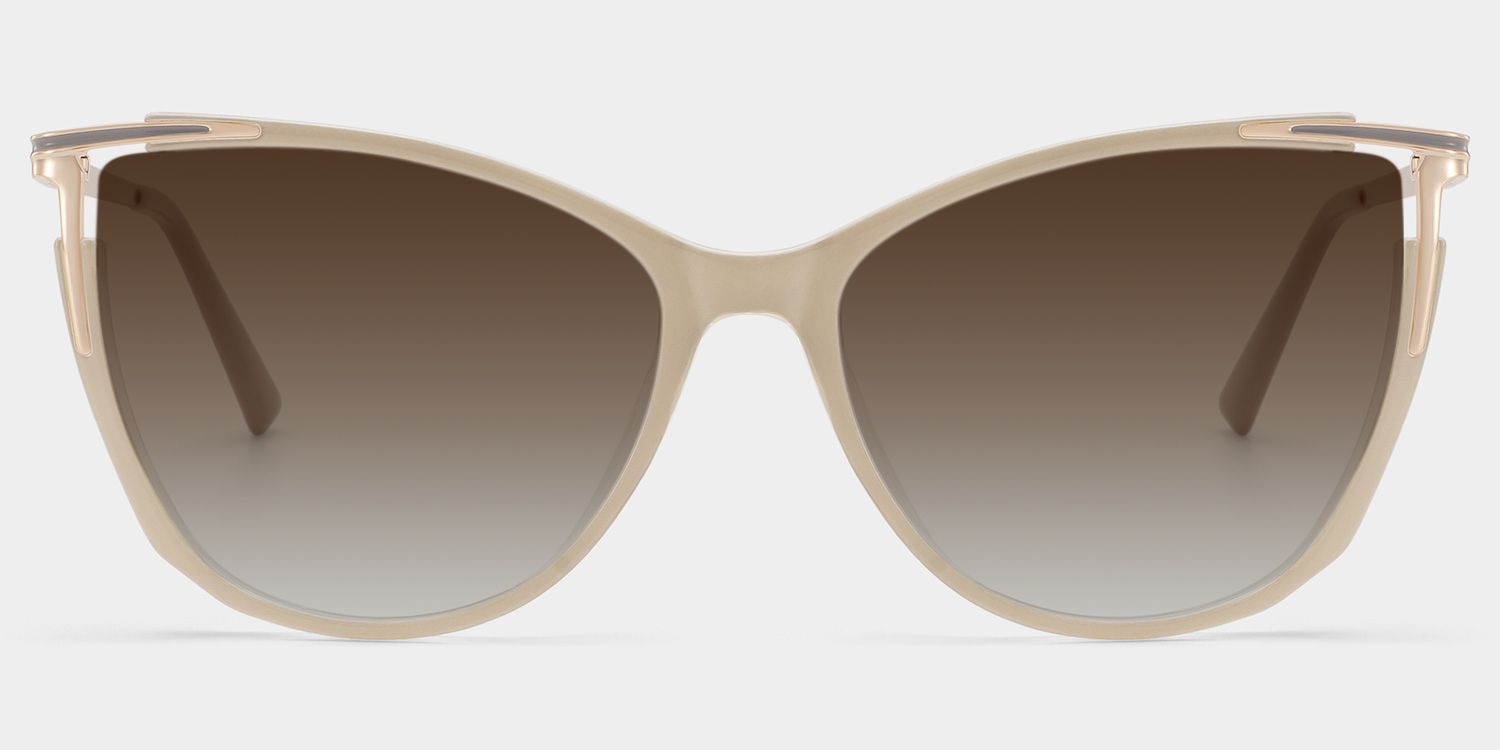 Yomary Cat Eye Khaki Prescription Sunglasses | ZEELOOL0