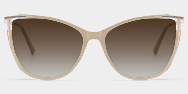 Yomary Khaki Cat eye Sunglasses