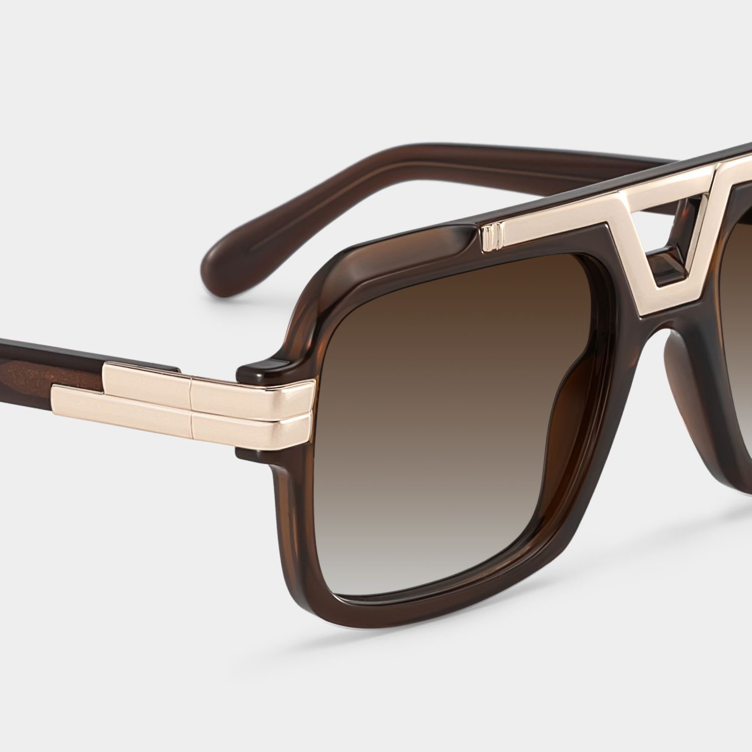 Croswell Mixed Brown Aviator Frame Sunglasses | ZEELOOL4