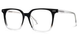 Jamaica Black Clear Square Glasses2