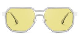 Hype Silver Geometric Sunglasses0
