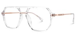 Lizbeth Clear Aviator Glasses1