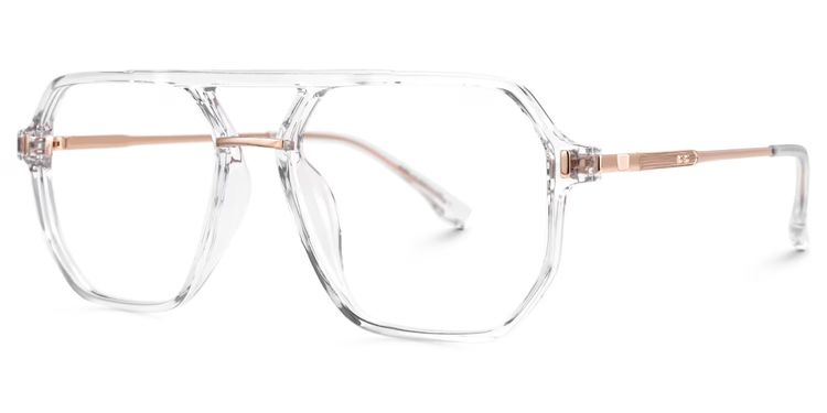 Lizbeth Clear Aviator Glasses
